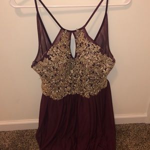beautiful maroon homecoming dress